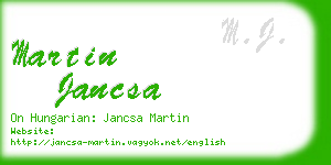 martin jancsa business card